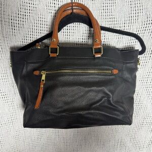 Elegant Black and Tan Tote Bag